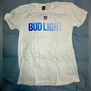 Bud Light NFL T-shirt Size Large White